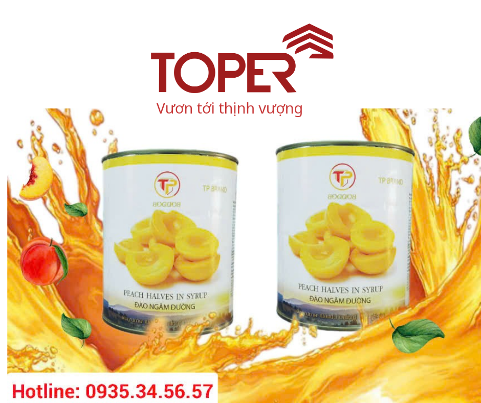 Siro đào ngâm đường TOPER BRAND