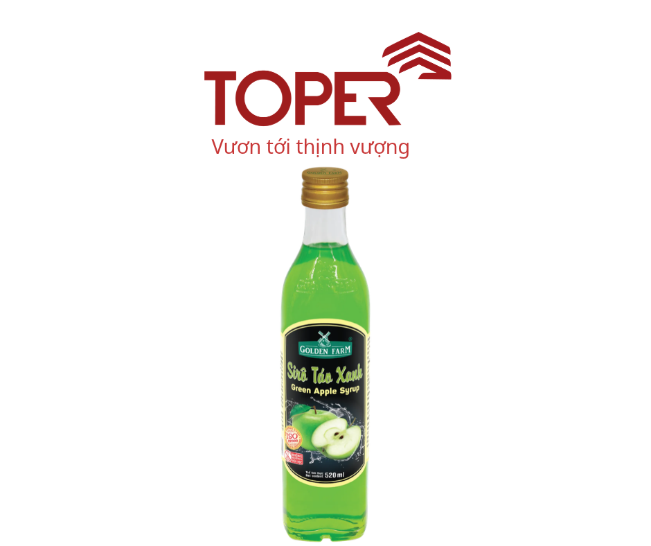 Siro Golden Farm táo xanh 520ml