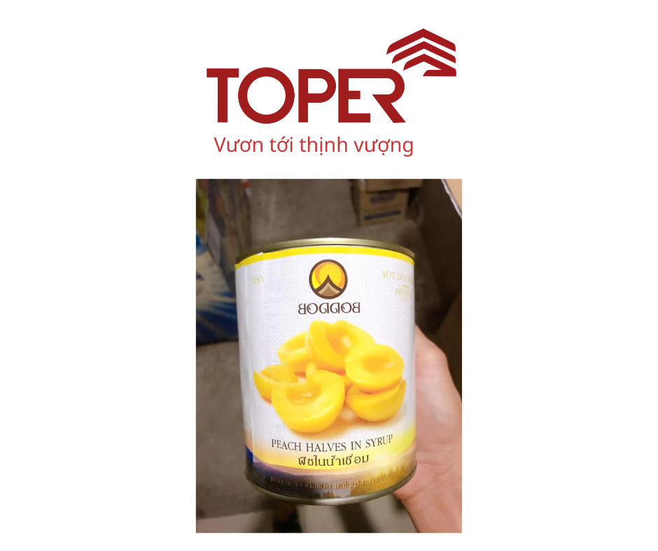 Đào lon Boddob 825g