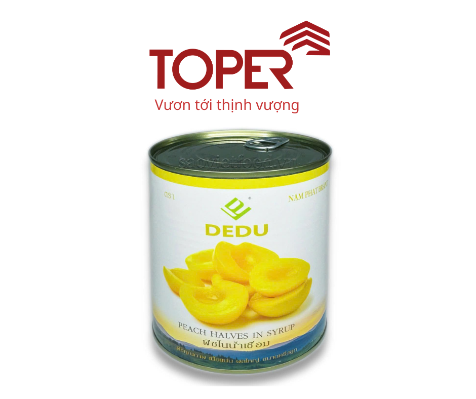 Đào lon DeDu 820g