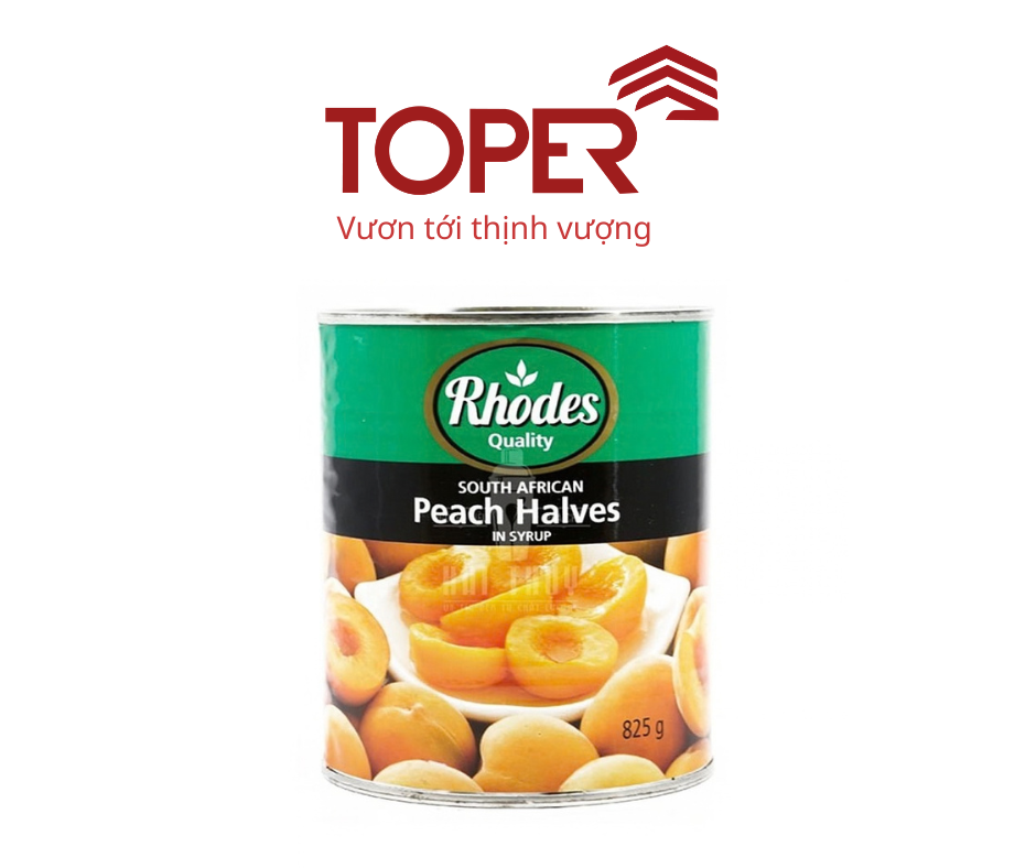 Đào lon Rhodes 825g (12 lon/Thùng)