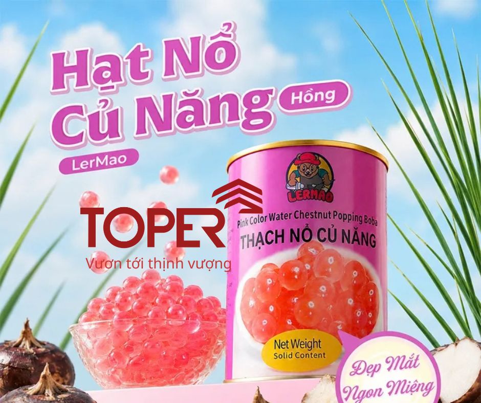 Thạch nổ củ năng hồng Lermao