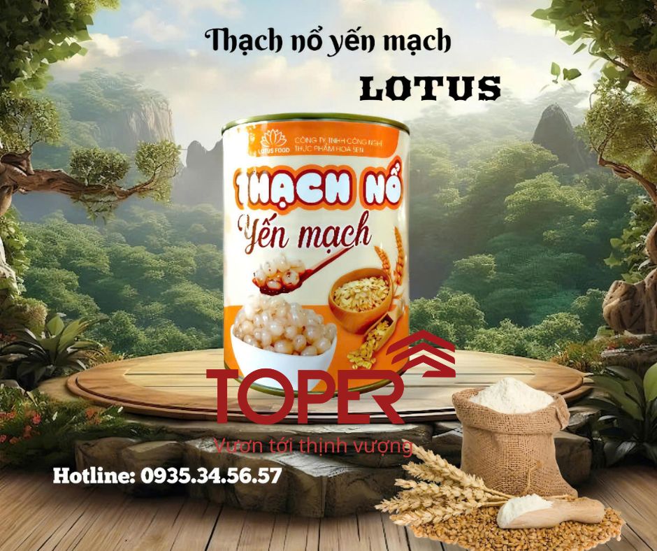Thạch nổ yến mạch Lotus