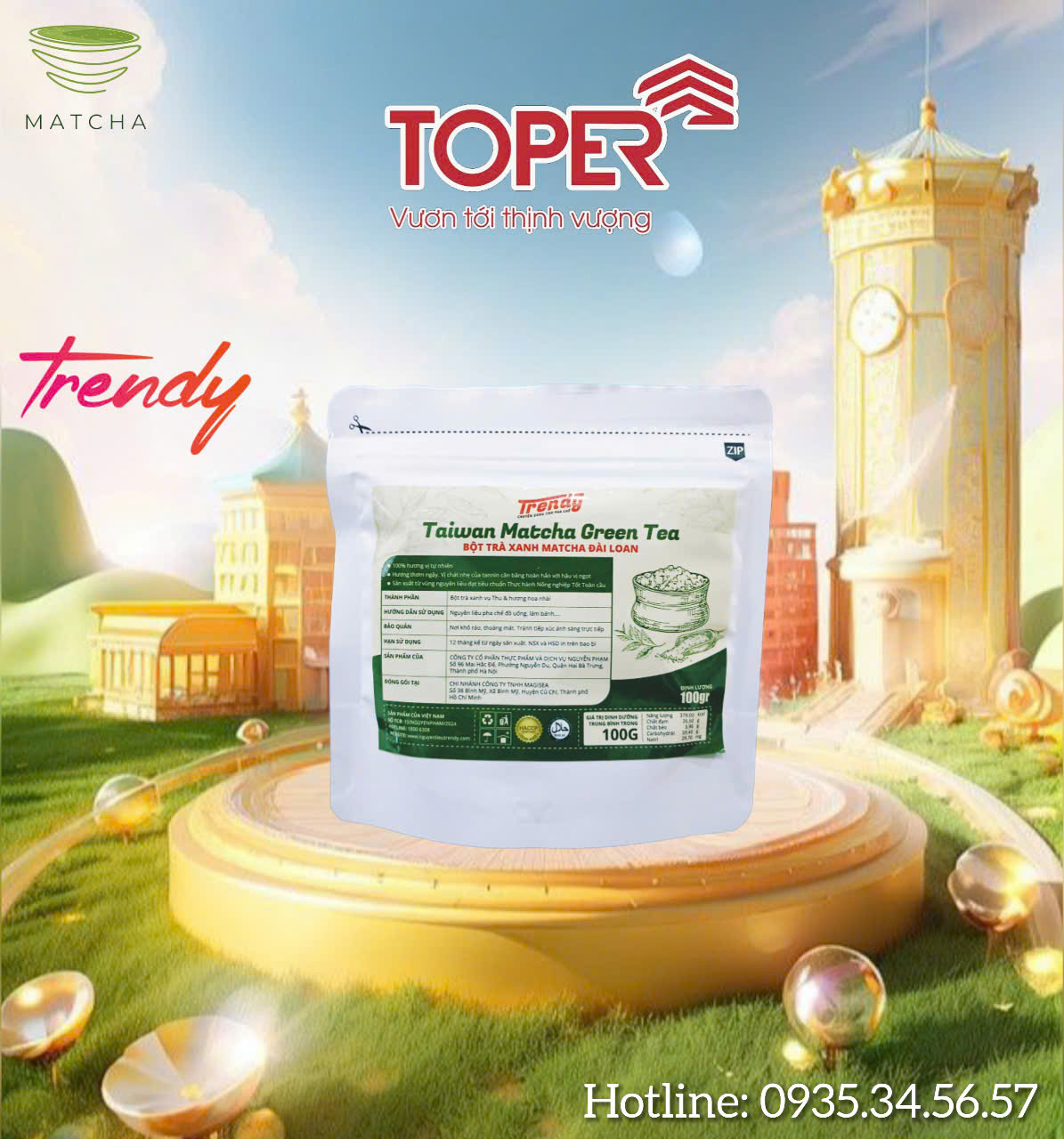 Trà xanh Match Đài Loan 100g