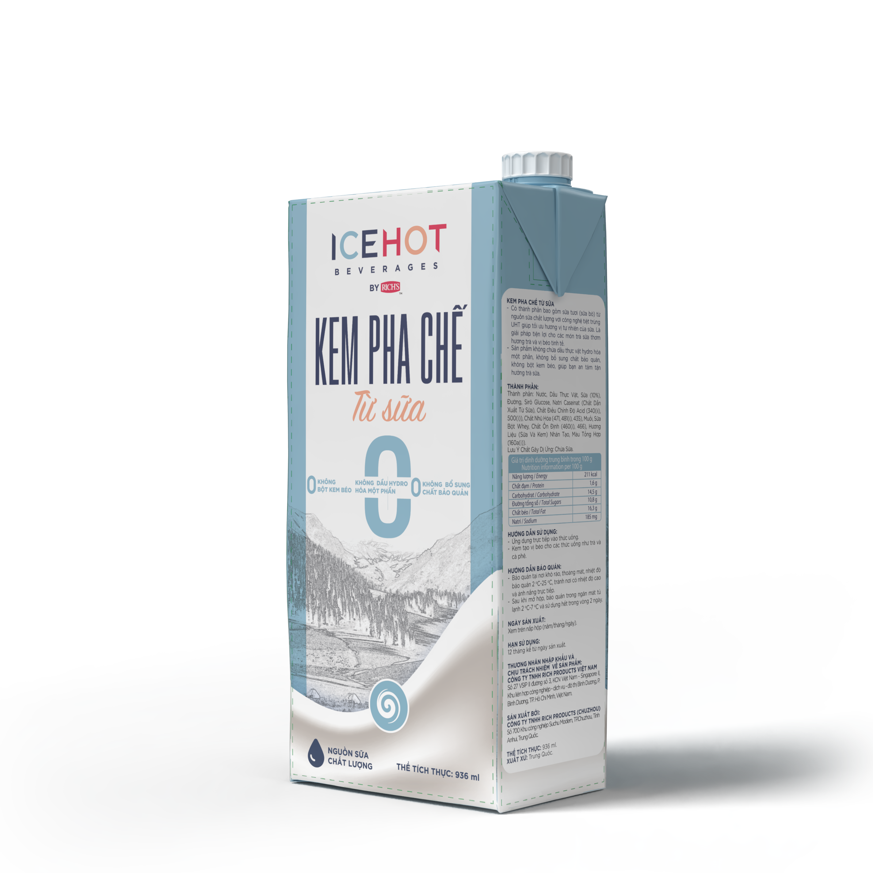 Raw Milk Base Rightview Tall
